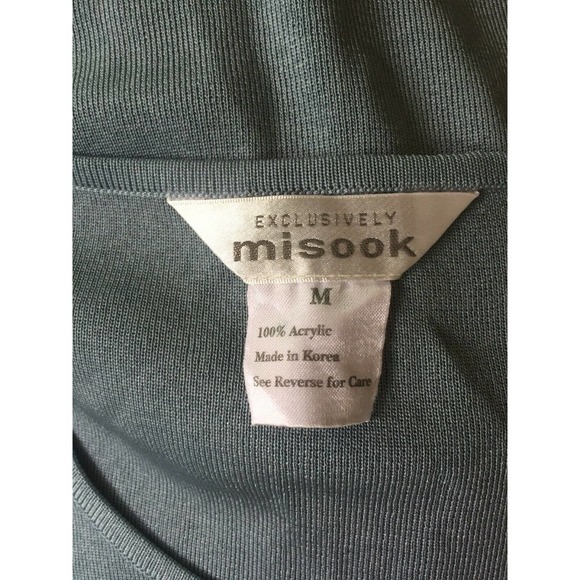 Exclusively Misook Tank Top Blouse Shirt Sleeveless Scoop Neck Blue M - Picture 4 of 4